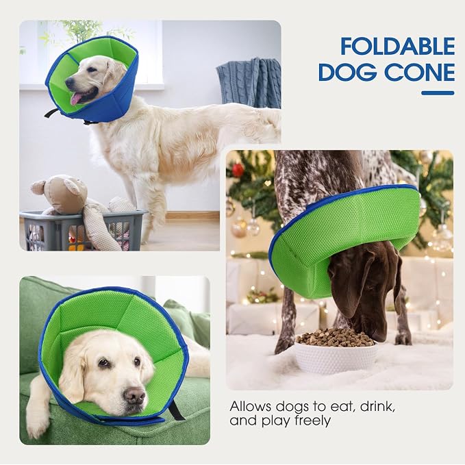 Dog Cone Collar After Surgery for Medium Dogs, Adjustable Soft Recovery Cone - Image 6