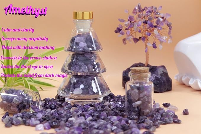 1lb Amethyst Aquarium Gravel Rocks Natural Tumbled Healing Crystal Chips Bulk - Image 5