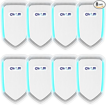 8Pack Air Ionizer for Home Negative Ion Air Purifier Plug In, Mini Filterless by QWUE