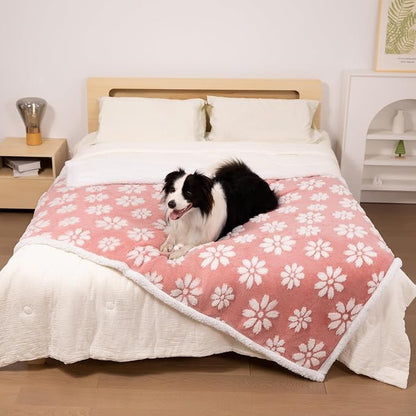 Waterproof Blanket for Dog Puppy Cat, Cute 3D Textured Flower Dog Blanket for - Image 6