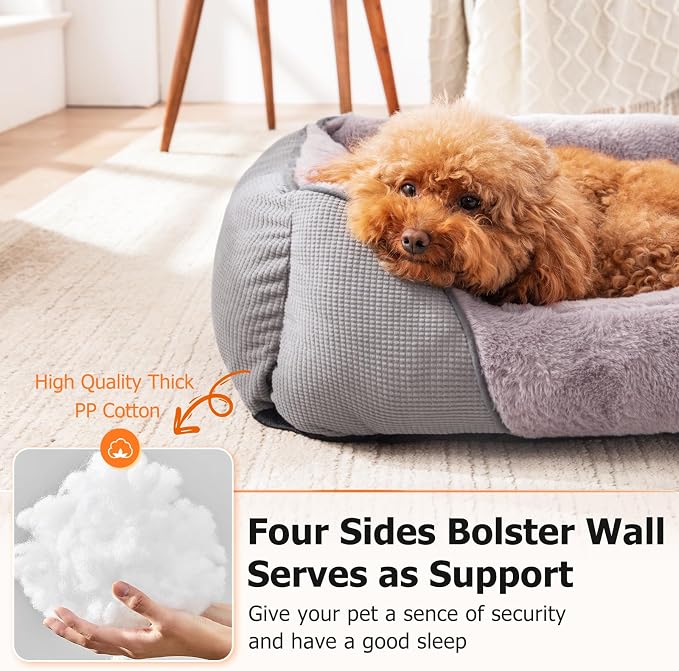 MIXJOY Dog Beds for Small Dogs, Cat Beds for Indoor Cats Washable, Calming Pet - Image 4