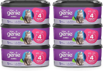 Litter Genie Refill Bags | Jumbo 6-Pack 168 total ft | Up to 24 months of by LitterGenie