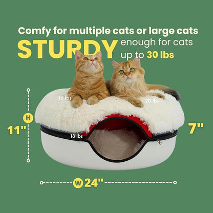 CATTASAURUS Peekaboo Cat Cave for Multiple & Large Cats Up to 30-45 Lbs - Image 4