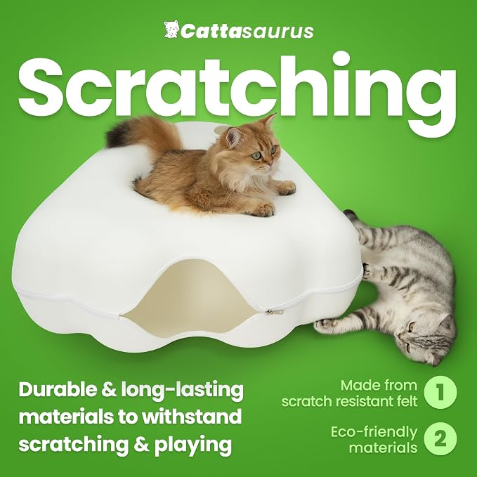 Cattasaurus Unique Gothic Peeka-Boo Cat Cave Duo Jumbo Set, Extra Spacious - Image 6