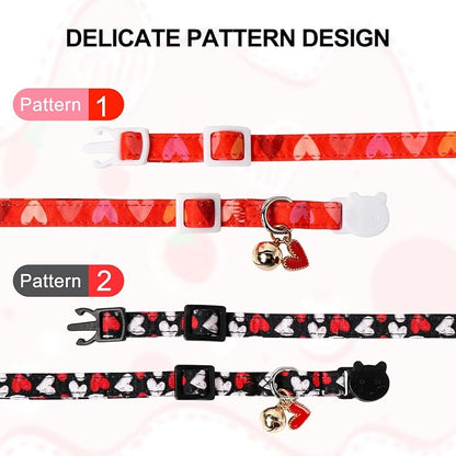 Unique Style Paws Valentine's Day Cat Collar, Cute Cat Collars - Image 4