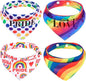 PAWCHIE 4 Pcs Dog Bandanas Gay Pride Rainbow Bandanas, Rainbow Scarf by PAWCHIE