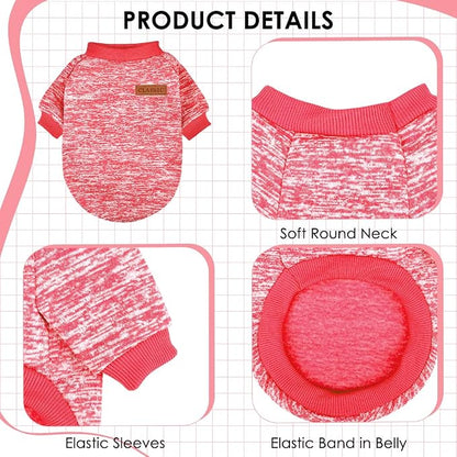 1 Pc Dog Sweaters for Small Dogs Girl Boy Winter Fleece Clothes Warm Soft Dog - Image 3