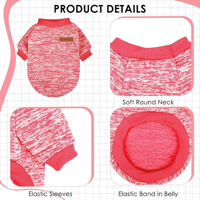 1 Pc Dog Sweaters for Small Dogs Girl Boy Winter Fleece Clothes Warm Soft Dog - Image 4