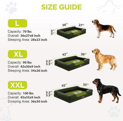 Orthopedic Dog Bed for Extra Large Dogs, XXL Waterproof Egg Crate Memory Foam - Image 4