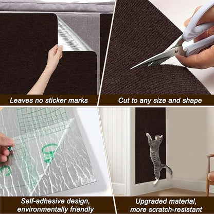 Cat Scratch Mat, 118.5"x15.9" Trimmable Self-Adhesive Cats Scratch Carpet - Image 6