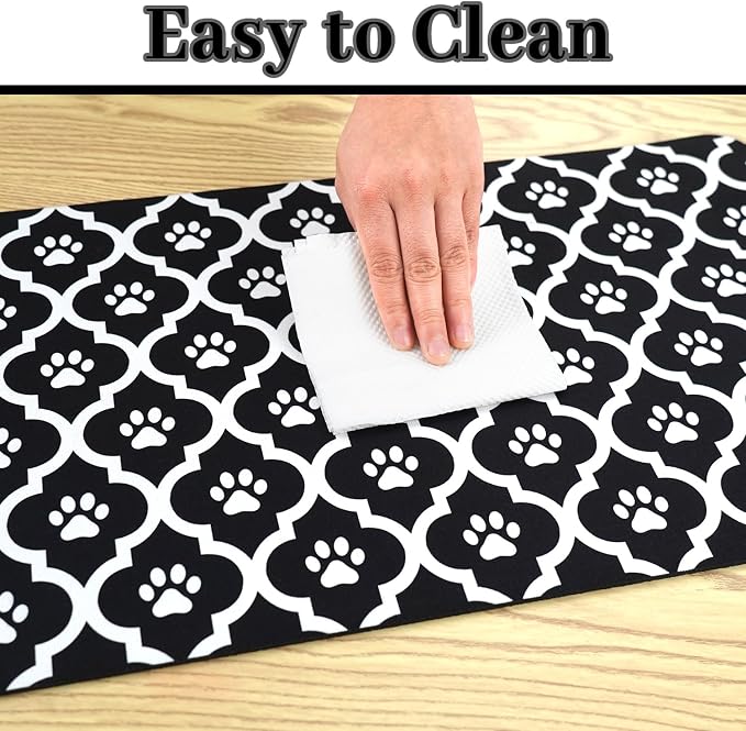 Dog Food Mat 17X30 Inch Pet Feeding Absorbent Mats - Image 6
