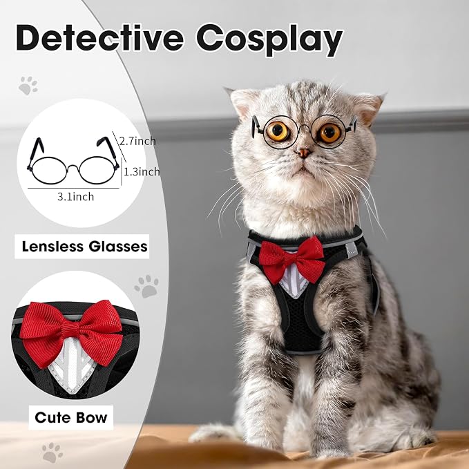 Cat Vest Harness and Leash Set for Walking Escape Proof, Adjustable Kitten - Image 7