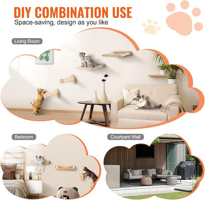 VEVOR Wall Mounted Cat Shelves, Perches - Image 6