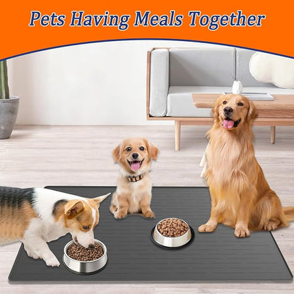 48"x32" Extra Large Pet Food Mat, 1.5MM Super Thick Silicone Dog Mats - Image 7