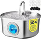 Cat Water Fountain Stainless Steel: 108oz/3.2L Cat Fountain by Neareal