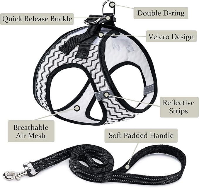 Dog Harness with Leash Set, No Pull Adjustable Reflective Step-in Puppy Pet - Image 2