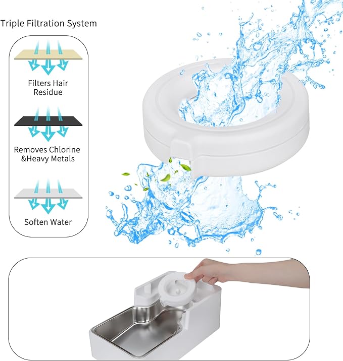 Automatic Dog Water Dispenser: White 9L Stainless Steel Gravity Feeder - Image 6