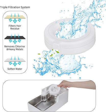 Automatic Dog Water Dispenser: White 9L Stainless Steel Gravity Feeder - Image 6