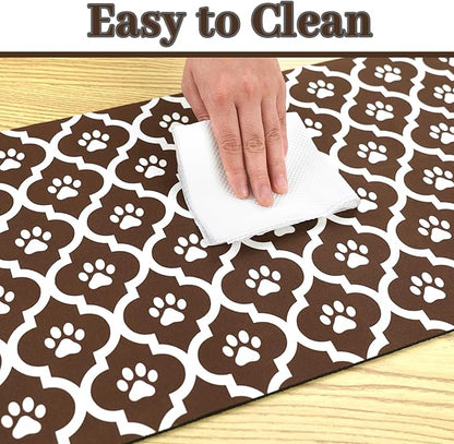 Dog Food Mat 24X32 Inch Pet Feeding Absorbent Mats - Image 6
