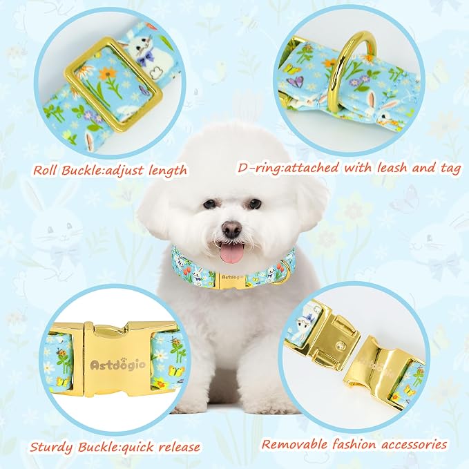 Easter Dog Collar for Medium Dogs, Easter & Spring Theme Medium Dog Collar - Image 4
