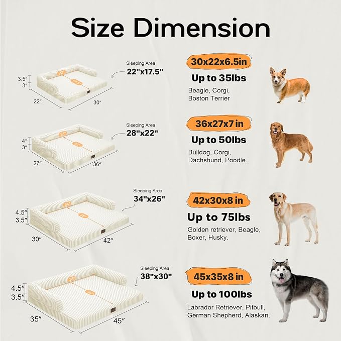 Dog Bed Medium Size Dog-Orthopedic Waterproof Bed - Image 3