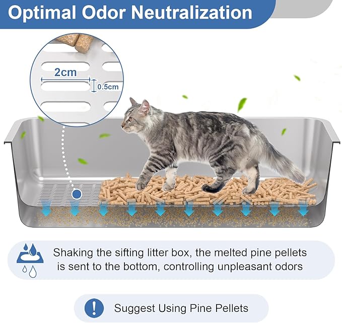 XXXL Stainless Steel Sifting Litter Box - Image 3