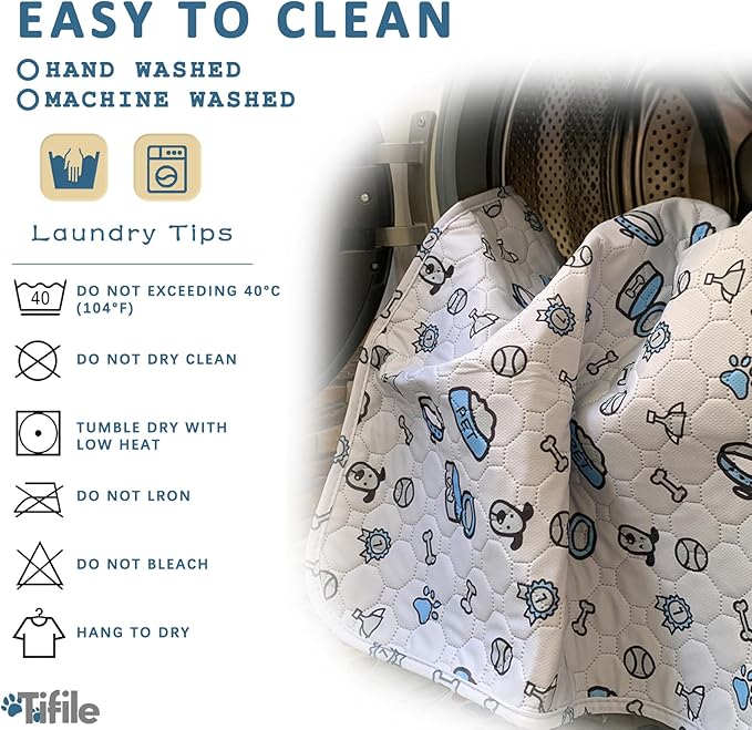 Washable Pee Pads for Dogs, 2 Pack Reusable Puppy Pads, Absorbent Whelping Pads - Image 5