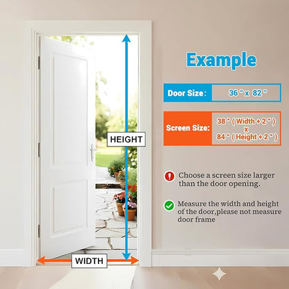 Premium Magnetic Screen Door, Heavy-Duty Reinforced Mesh, Ultra-Dense Weave - Image 2