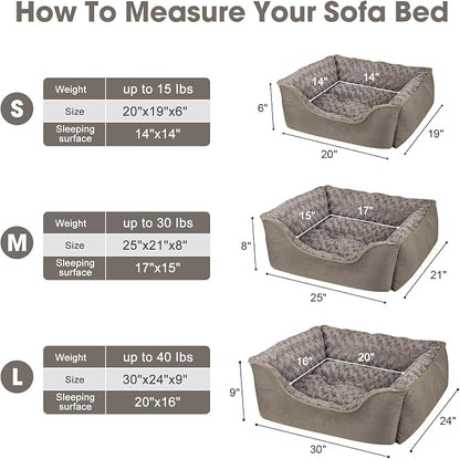 JOEJOY Rectangle Dog Bed for Large Medium Small Dogs - Image 4