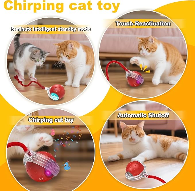 2-Pack Interactive Cat Toys Ball - Image 3