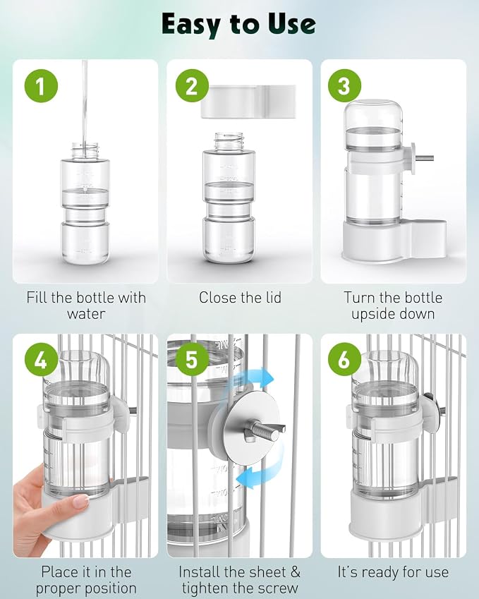 Pawfly Bird Water Dispenser, Automatic Water Feeder, Plastic Cage Water - Image 4