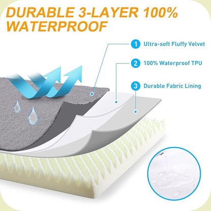 KSIIA Orthopedic Dog Bed Waterproof Dog Crate Bed - Image 5