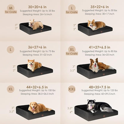 EHEYCIGA Extra Large Dog Bed Othorpedic, Memory Foam XL Dog Bed - Image 2