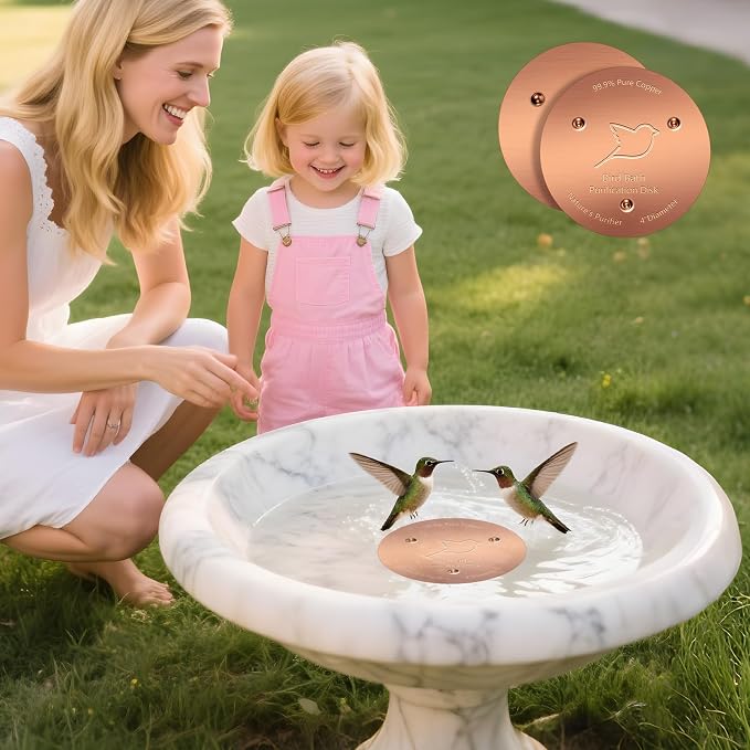 NNG 3 Pack Bird Bath Copper Disk, 1mm Thick Reinforced 99.9% Pure Copper Bird - Image 7