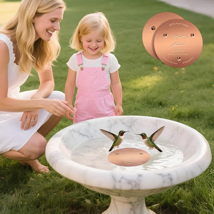 NNG 3 Pack Bird Bath Copper Disk, 1mm Thick Reinforced 99.9% Pure Copper Bird - Image 7