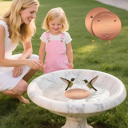 NNG 1 Pack Bird Bath Copper Disk, 1mm Thick Reinforced 99.9% Pure Copper Bird - Image 7