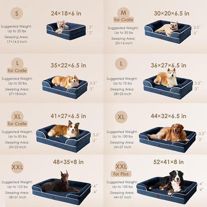 EHEYCIGA Orthopedic XL Dog Beds, Waterproof Memory Foam Dog Bed - Image 2