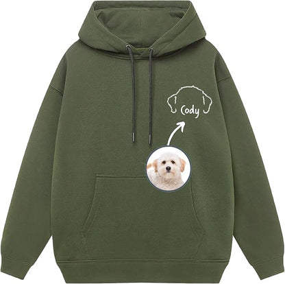 Custom Dog Face Sweatshirt Hoodie T-Shirt, Custom Pet Name, Personalized Pet by Lullbabymall