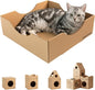 Modular Cardboard Cat Condo System, Bowl-Shaped Cat Bed Module, Foldable by Unknown