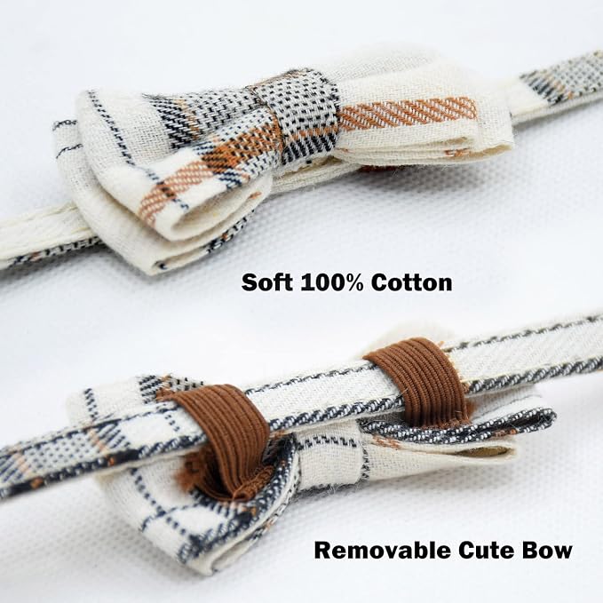 Cat Collar Breakaway with Bell and Bow Tie, Plaid Design Adjustable Safety - Image 5