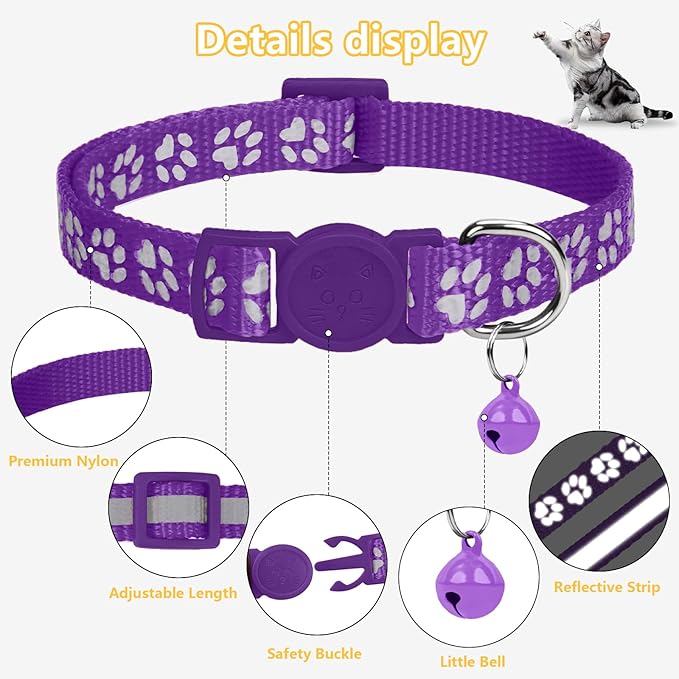 Taglory Reflective Cat Collar Breakaway - Image 5