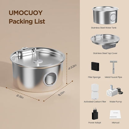 Cat Water Fountain Stainless Steel: Water Dispenser - Image 9