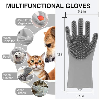 Dog Washing Gloves for Shedding & Bathing - Image 6