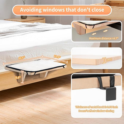PETSFIT Cat Window Perch, Natural Solid Wood Cat Hammock - Image 3