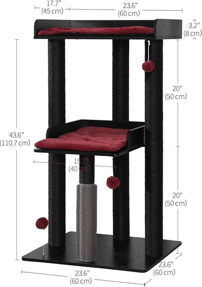 FourFurPets 43.7" Cat Tree, Modern Cat Tree Tower, Cat Tower - Image 5