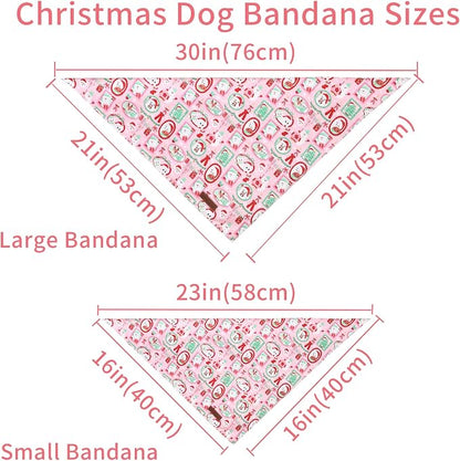 Christmas Dog Bandana–Adorable Happy Snowman Triangle Scarf - Image 6