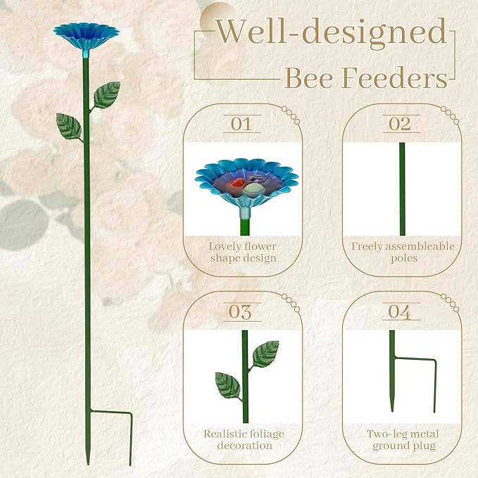 6 Pack Bee Watering Station, Bee Bath - Image 5
