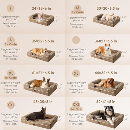 EHEYCIGA Orthopedic Dog Beds for Extra Large Dogs, Waterproof Memory Foam XL - Image 2