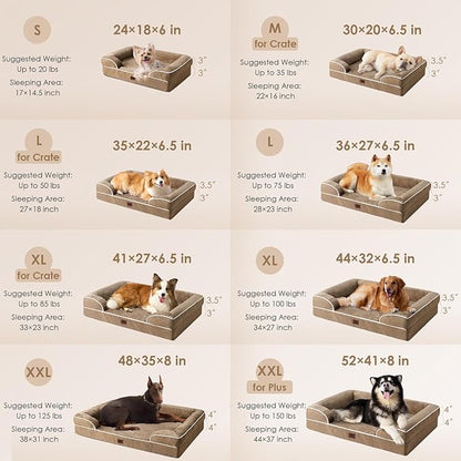 EHEYCIGA Orthopedic Dog Bed for Small Dogs, Waterproof Memory Foam Small Dog - Image 2