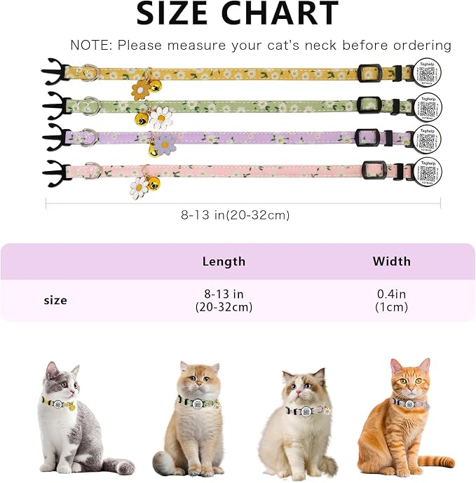 4 PCS Cute Flower Cat Collar - Image 2